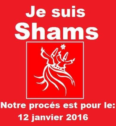 Un affichage du soutien de Shams sur la page Facebook de Shams.