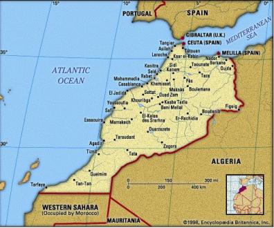 La localisation du Maroc