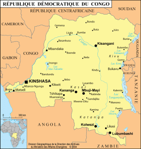La localisation de Bukavu -- à l'est de la République démocratique du Congo